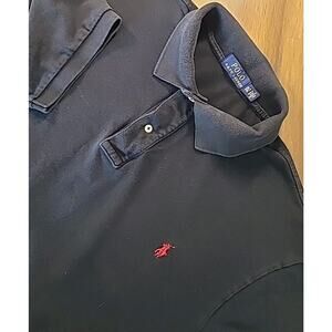 Polo Ralph Lauren Rugby Polo Shirt Black Mens XLT Classic Prep Timeless Heritage